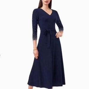 MSK Knit Beaded Midi Dress